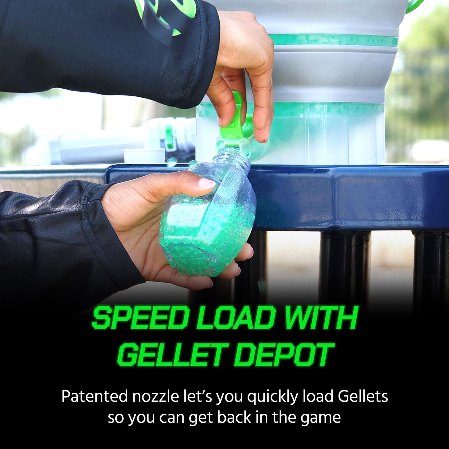 The Supersized Gel Blaster Surge XL (2 Pack Bundle with Gellet Depot) - Longest 150+ Foot Range - Extreme Power & Adjustability - Fastest 150-250 FPS - Semi, Full-Auto, Triple Burst Modes - Ages 14+ : Toys & Games