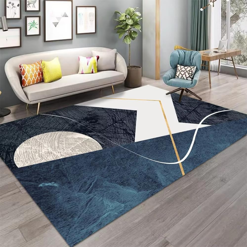 Tapis enfant abstrait géométrique lavable 180x290 pour protéger vos sols