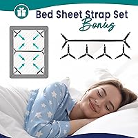 Vista 7 de Kit de convertidor de sábanas ajustadas 3 en 1 con puente de cama unido Twin (XL) a King con juego de correa para sábanas Relleno de huecos