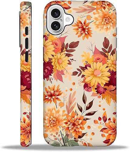 Miniatura 175 de Funda para iPhone 11 Pro Max, flores rojas coloridas 2 en 1, carcasa rígida + silicona, a prueba de golpes, protección contra caídas compatible con