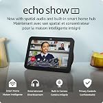Amazon Afficher l'écho 8, avec Audio Spatial, Smart Home Hub, Charcoal, avec Alexa+ Accès précoce