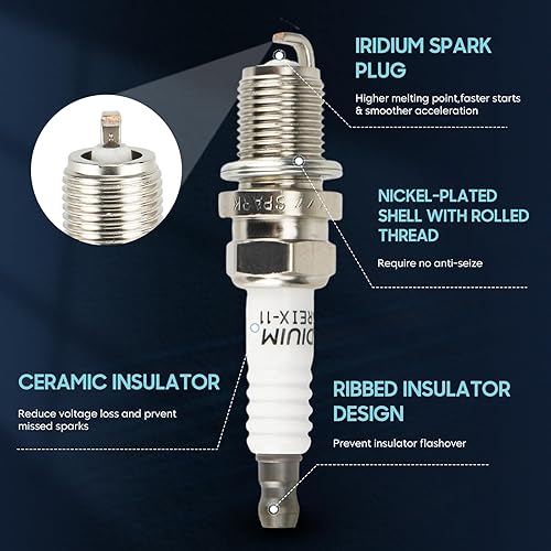 Miniatura 4 de Paquete de 4 bobinas de encendido con 4 bujías de iridio compatibles con Toyota Camry Yaris Echo Prius C Yaris Scion xA xB L4 1.5L, reemplazo para