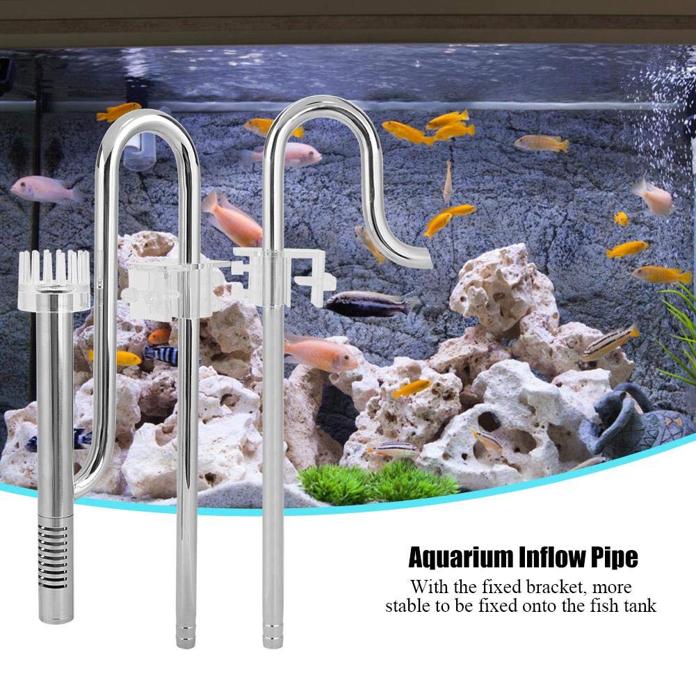 Akwarium Oil Film Skimmer Pipe, Fish Tank Filtr Rury Rury Odpływowe Ze Stali Nierdzewnej Rury Akwarium Powierzchnia Nie Skimmer (12mm)