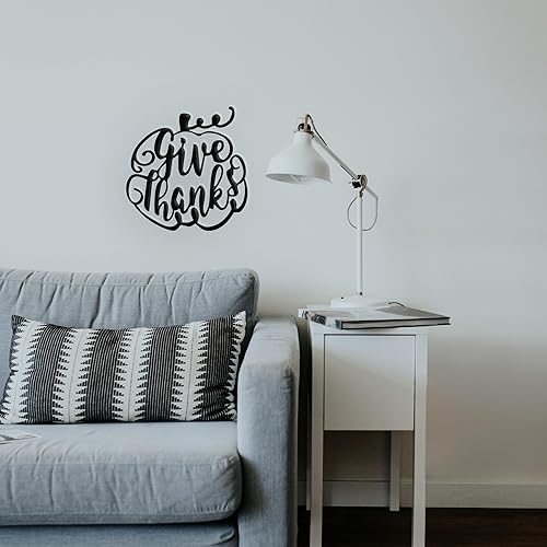 Badger Steel USA Give Thanks Calabaza Metal Wall Art 180 x 180in color negro