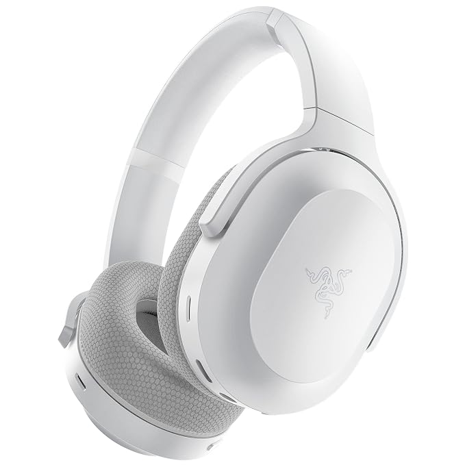 Razer Barracuda - Wireless Multi-Platform Gaming and Mobile Headset - Mercury White Ear Headset - Quartz Edition -RZ04-03790200-R3M1