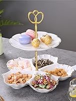 Vista 5 de Paquete de 3 soportes de 3 niveles para cupcakes de 13.6 pulgadas, soporte de corona de molde de metal, fabricación de bricolaje para plato