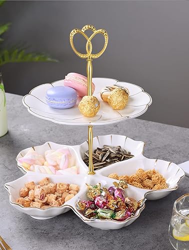 Miniatura 5 de Paquete de 3 soportes de 3 niveles para cupcakes de 13.6 pulgadas, soporte de corona de molde de metal, fabricación de bricolaje para plato de