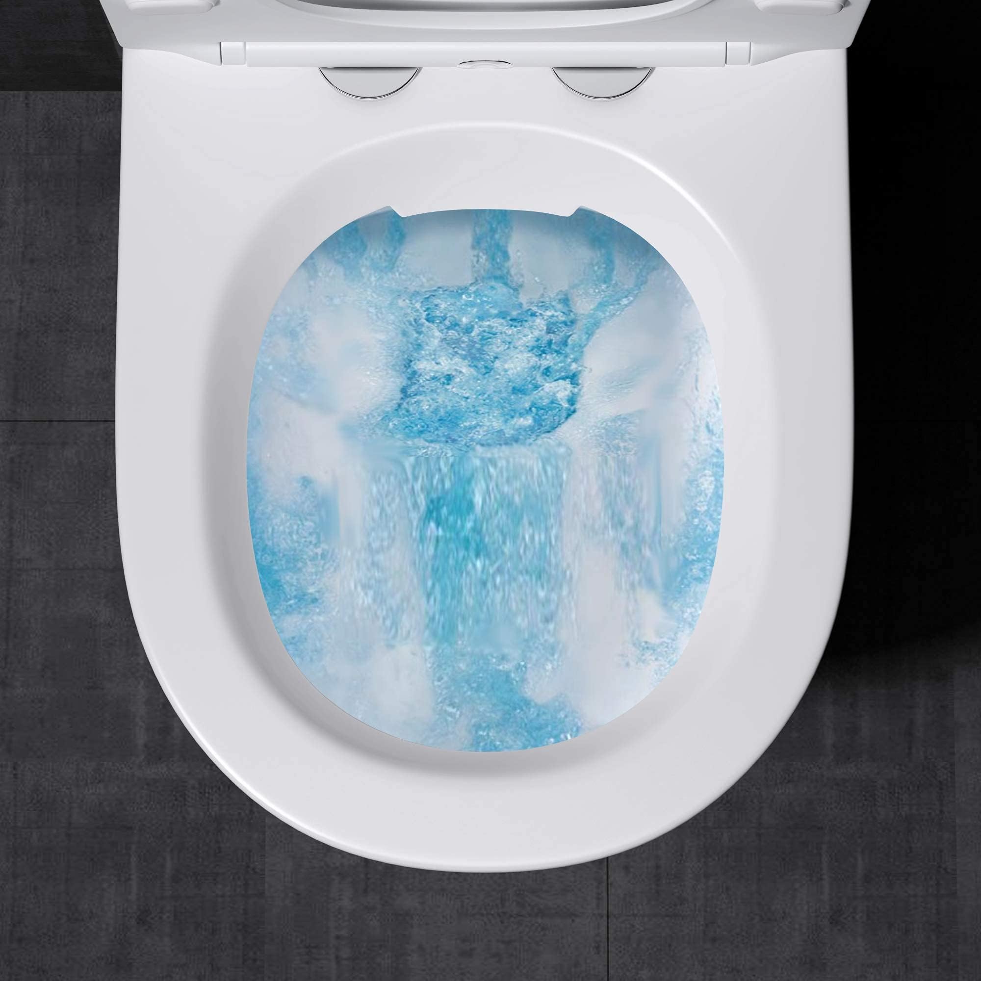 Mai & Mai Hänge WC Toilette Wand-WC Spülrandlos Weiß aus Keramik Wandmontage mit Absenkautomatik Aachen108-kurz