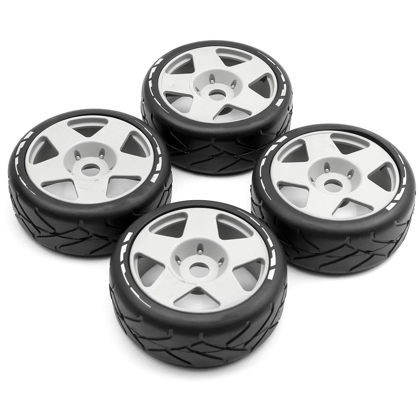 RC Pneus Jante Compatible avec GT pour ARRMA pour TRAXXAS pour LOSI 1/8 Pneus De Dérive De Voiture Télécommandée pour Pneus De Voiture De Course 4 Pièces