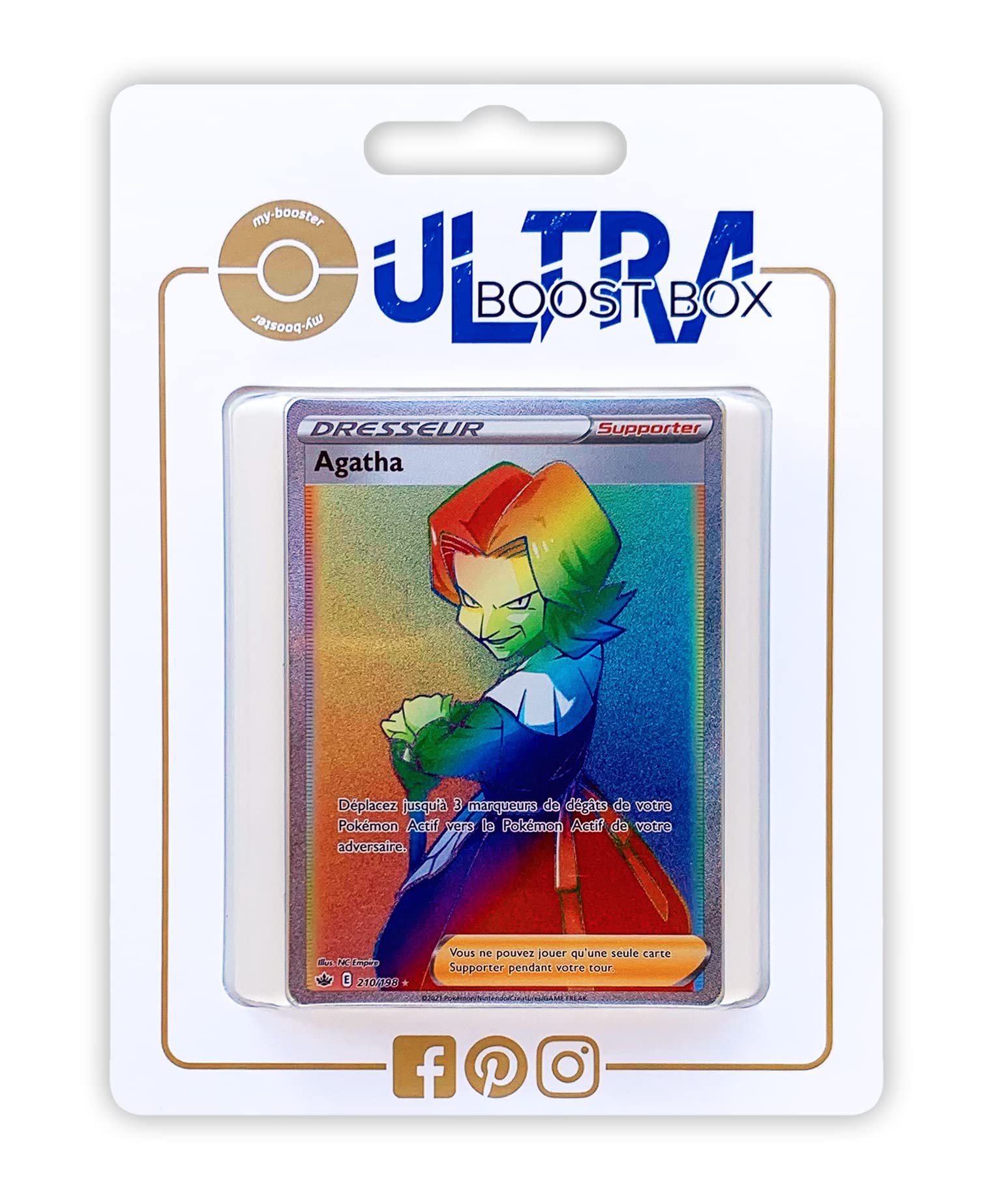 Agatha 210/198 Shiny Rainbow trainer - Ultraboost X Epée et Bouclier 6  Règne de Glace