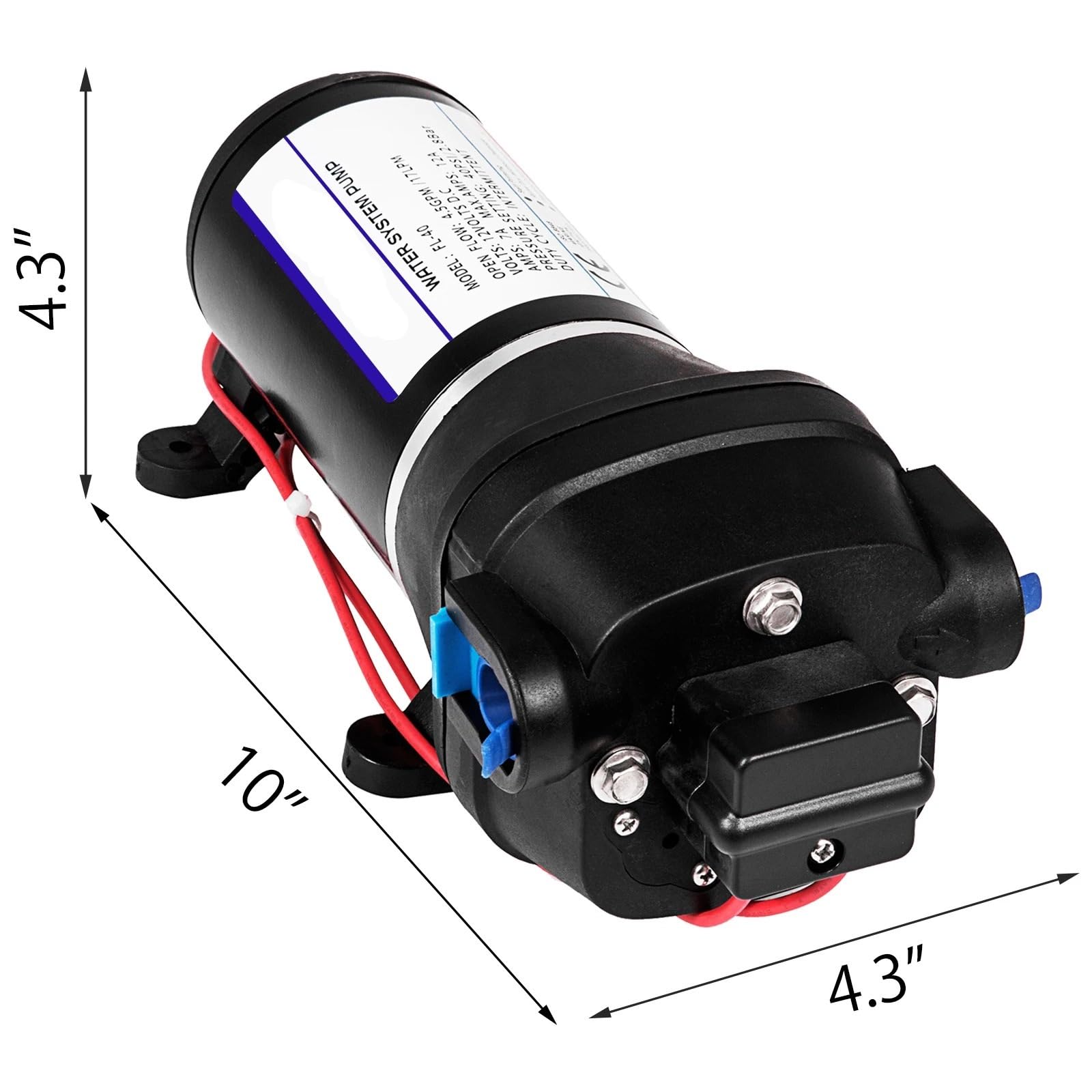 Bomba de refuerzo de diafragma pequeño FL-40/44 for drenaje, equipo de llenado autocebante de alto caudal, bomba de drenaje totalmente automática.(12v)