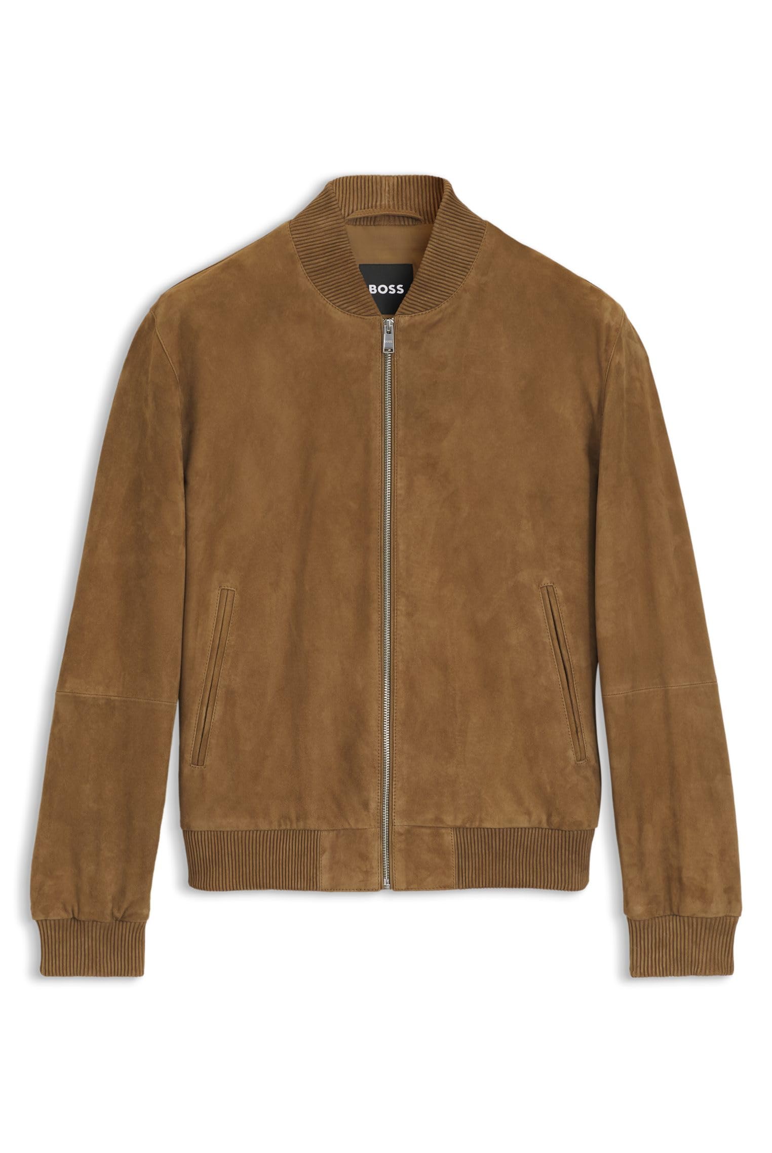 BOSS Herren H-Muller Regular-Fit Jacke aus Veloursleder