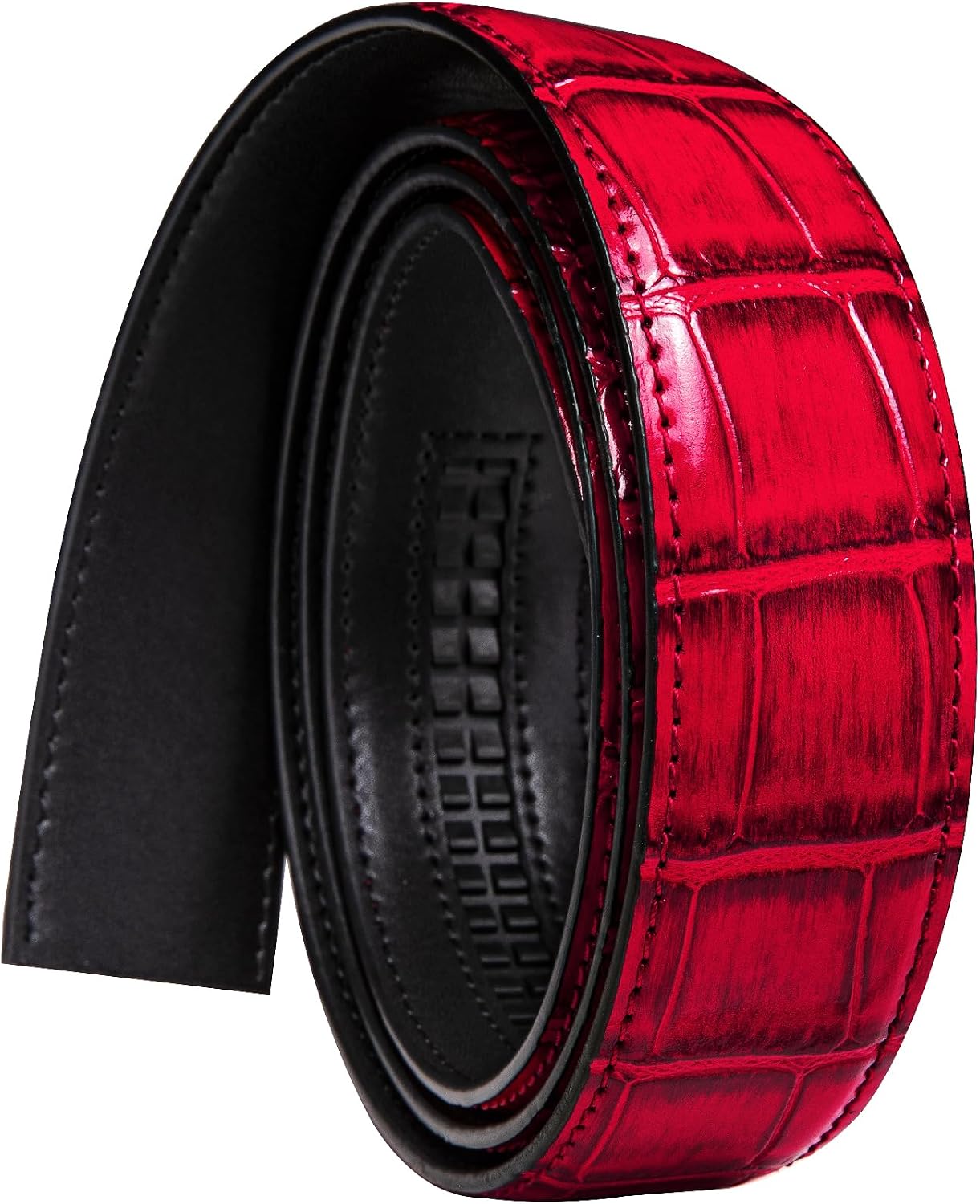 Dubulle Mens Ratchet Belt Strap 35mm Genuine Leather Slide Straps