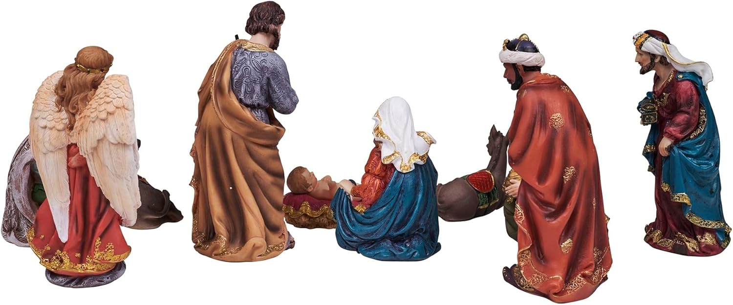 Hi-Line Gift Ltd 81859 11-Piece Christmas Nativity Scene Decor