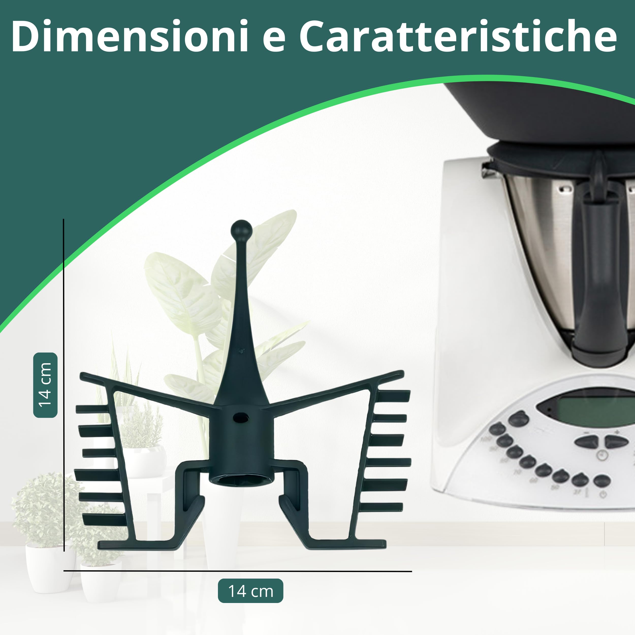 NAMAI - Farfalla Bimby TM31, Ricambio 100% Compatibile, Materiale Plastica ABS Alimentare, Ricambi Bimby TM31, Facile da Installare (Farfalla TM31) - 3