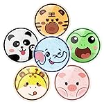 Kid Ice Packs, Microwave Heating Pad for Boo Boo, 6 Pcs, FSA Eligible HSA, Hot Cold Physical Therapy First Aid for Pain Relief, Toothache, Fever Patch, Kindergarten Teen Girl Boy Item (Jungle Buddy)