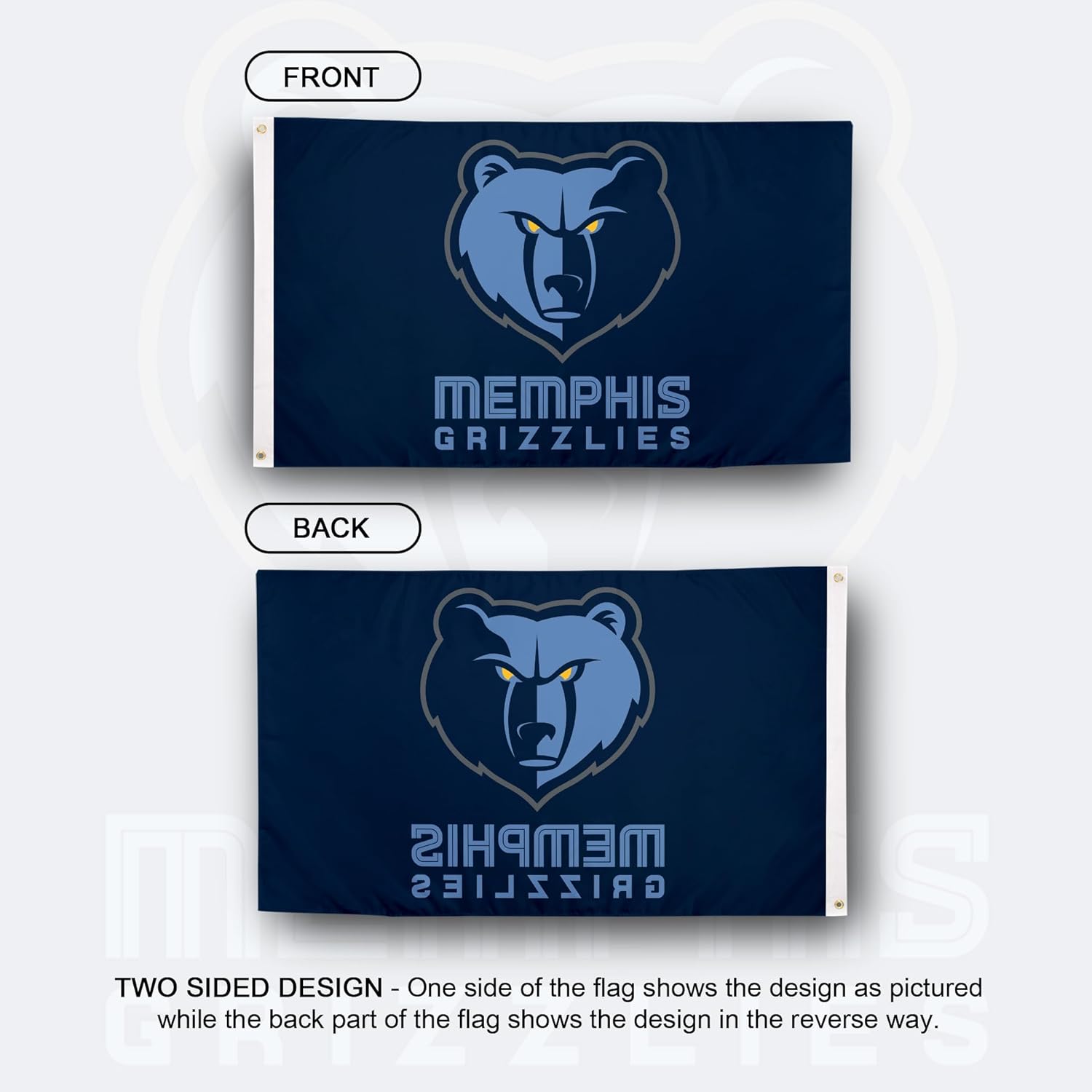 Desert Cactus Memphis Grizzlies Flag Team NBA National Basketball Association 100% Polyester Indoor Outdoor 3x5 feet Flags (Flag D)