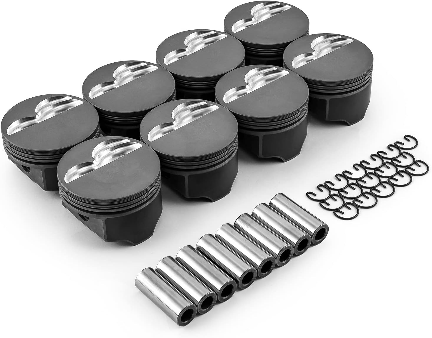 Speedmaster PCE305.1001.04 Compatible with Chevy SBC 383 ci 5.7" 4.040" 1.425" 0.927" Flat Top Hyper Pistons [Coated]