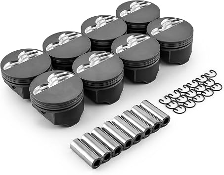 Speedmaster PCE305.1001.04 Compatible with Chevy SBC 383 ci 5.7" 4.040" 1.425" 0.927" Flat Top Hyper Pistons [Coated]
