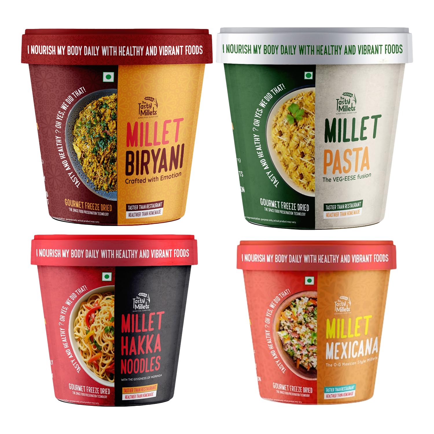 The Tasty Millets Biryani, Pasta, Hakka Noodles & Mexicana Combo | Gluten-Free, High-Fiber & Protein-Rich Meals | Healthy Instant Meal Pack | Quick & Nutritious-image-43