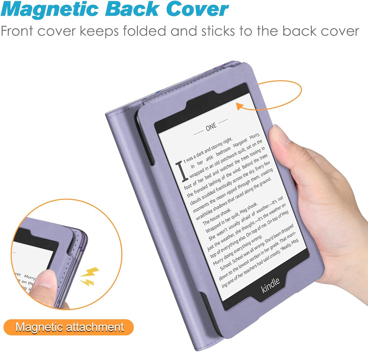 Fintie Stand Case for 6" Kindle Paperwhite (Fits 10th Generation 2018 and All Paperwhite Generations Prior to 2018) - Premium PU Leather Sleeve Cover with Card Slot and Hand Strap, Lilac Marble