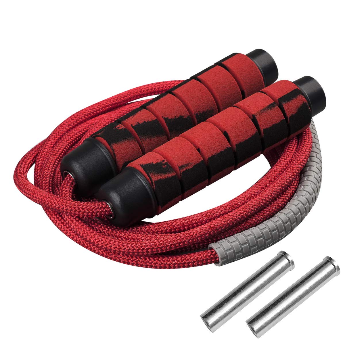 Weighted Jump Rope (1 LB) Heavy Jump Rope Adjustable Thick Cable Skipping Rope Weighted Jump Rope - for Workouts Fitness Training Exercise Cardio CrossFit Boxing Gym MMA