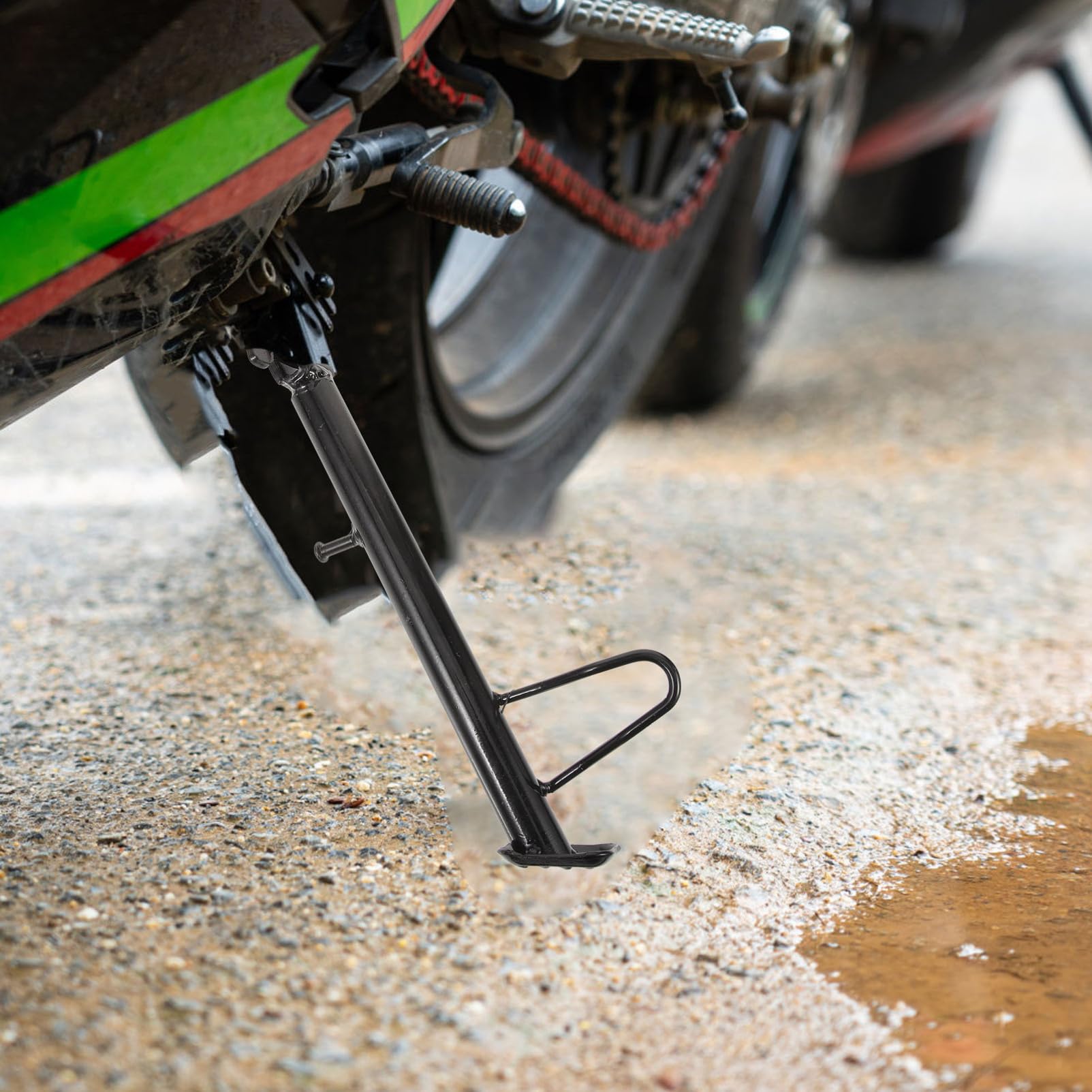 ibasenice Béquille Latérale de Moto Résistance à l'usure en Métal Stabilité Renforcée Remplacement pour Moto et Trottinette Électrique Usage Quotidien