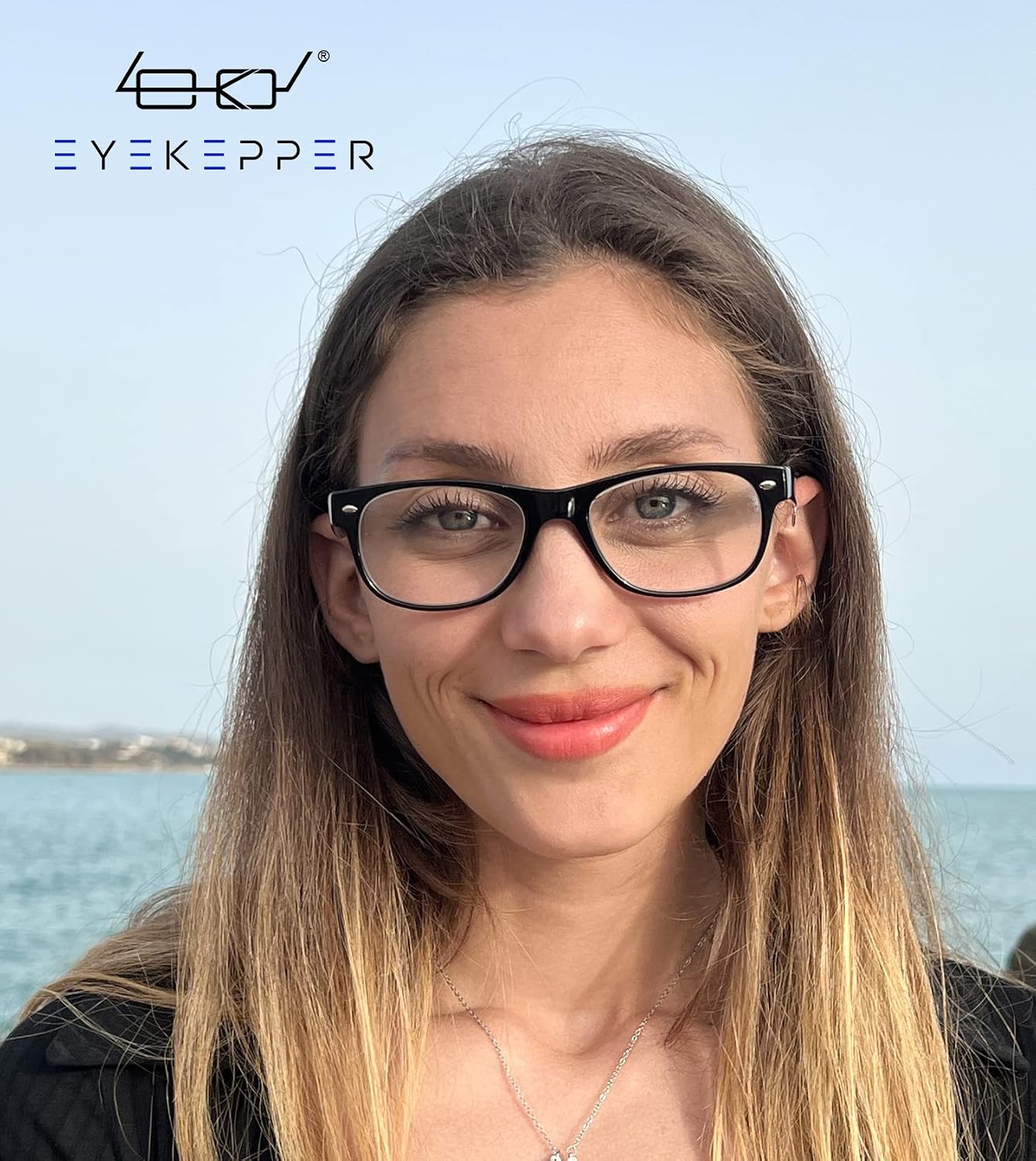 Eyekepper Classic 80's Reading Glasses-5 works Black Frame Glasses for Women Reading,+3.50 Reader, Black-5pcs All Clear Lens - Image 3