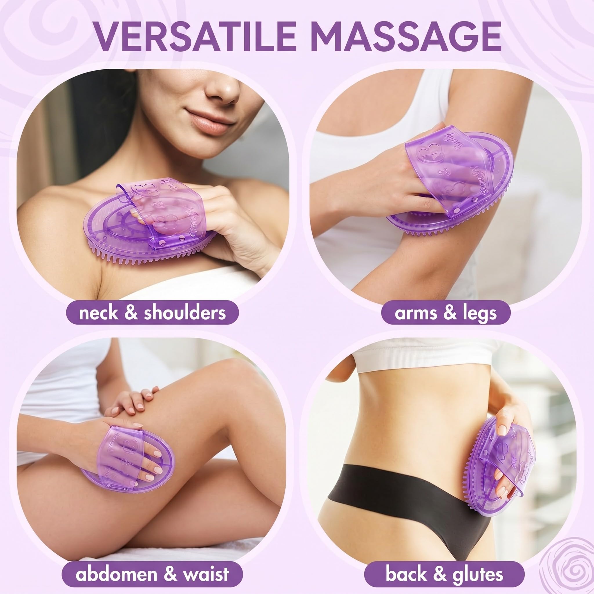 GXGM 2 Spazzole per Massaggio Corpo, Per trattamenti Benessere e Rilassamento per Schiena, Adome, Gambe e Relax