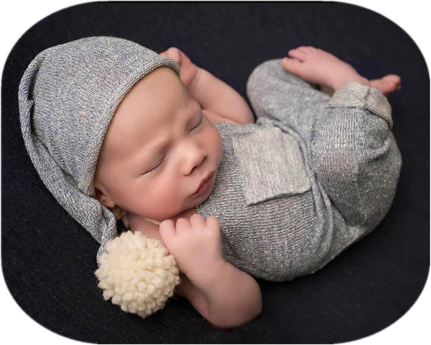 Vemonllas新生児写真撮影小道具 男の子 ファブリック 星 スリーピーハット ボンネット&amp;パンツ ベビー写真小道具 衣