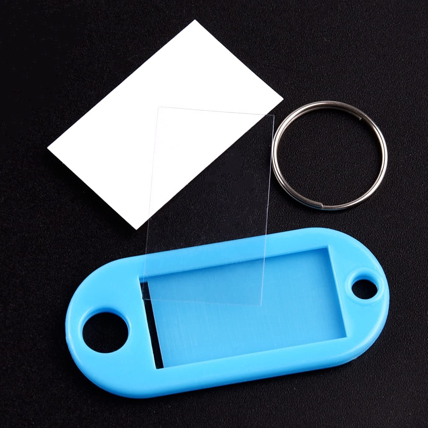 100 Arghette Portachiavi In Plastica - 10 Colori Con Anello Girevole - Per Chiavi, Bagagli E Identificazione - Foto 2