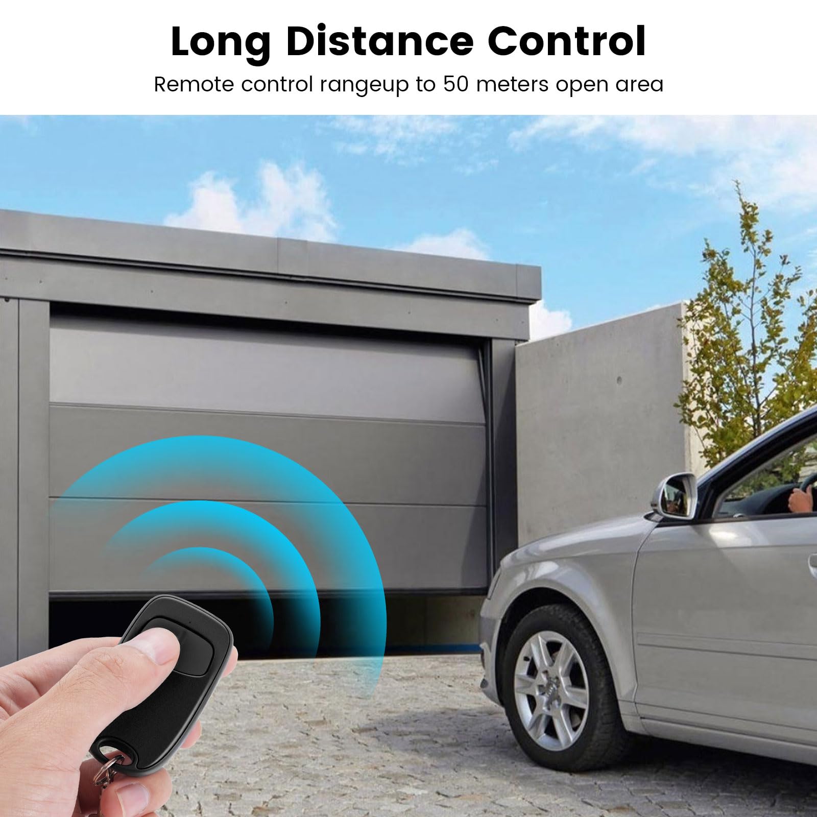 Remplacement pour SCS Sentinel AAM0128 - Télécommande Allarmi 433,92 MHz 2 Canaux à Code Secret Tournant Simply Control, Portée 80 m, SOS & Mode Partiel, Compatible KitAlarm, Noire (2 pièces)