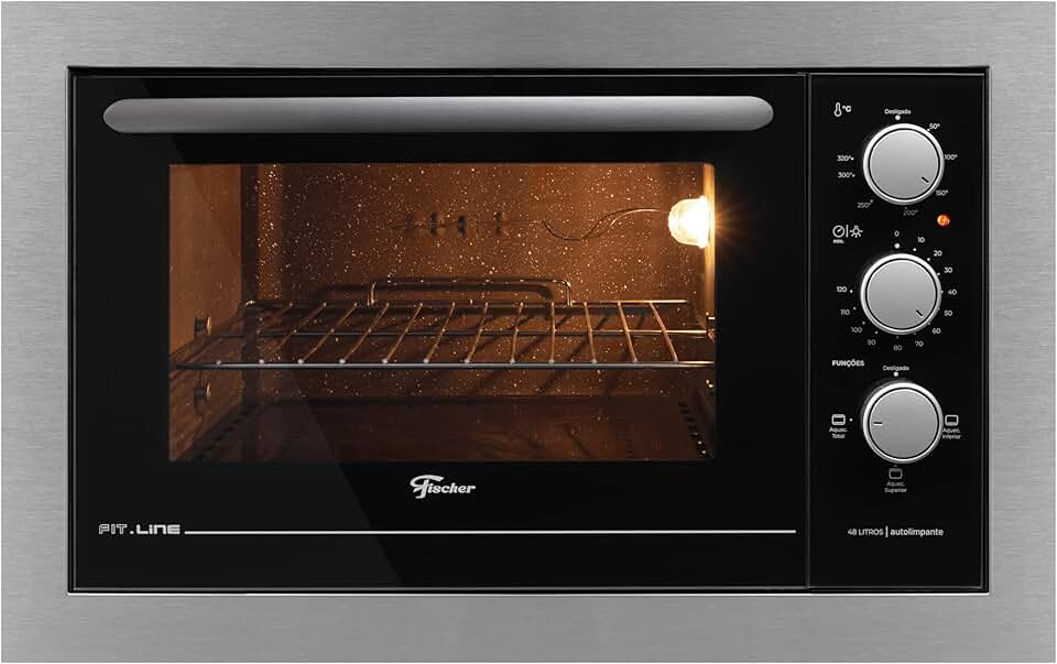 FISCHER FORNO ELÉTRICO EMBUTIR FIT LINE 48L INOX 127V 34493-95485