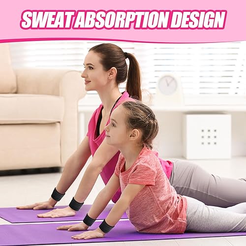 Miniatura 6 de Wettarn 6 muñequeras de 2 pulgadas para niños, muñequeras de tenis, gimnasia, bandas atléticas, muñequeras para niños, baloncesto, fútbol, fiesta de