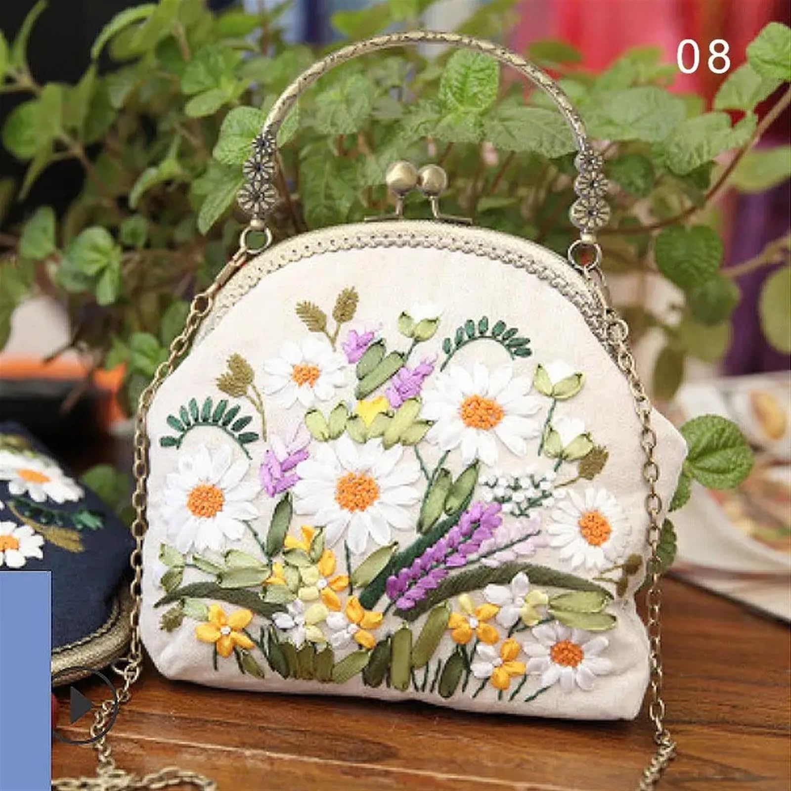 Stickset für DIY-Blumen- und Pflanzenmuster, komplettes Handarbeitsset für Bastelliebhaber, Anfängerfreundliches Zubehör für kreative Projekte