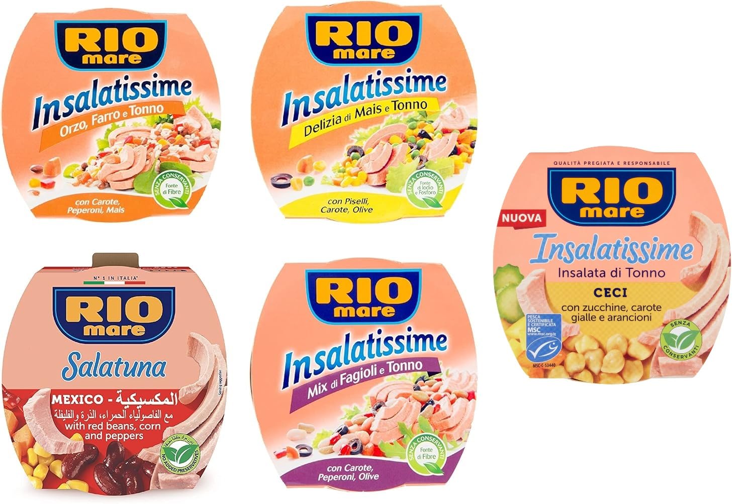 Rio Mare Insalatissime Thon à l'huile d'olive Salades de thon 5 x 160 g