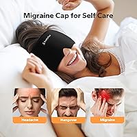 Vista 2 de Headache Relief Cap, Effective Migraine, Headache, Hangover Relief, Migraine Cap for Self Care, Great Stress Relief Gift, Ice Cap for Headaches Negro