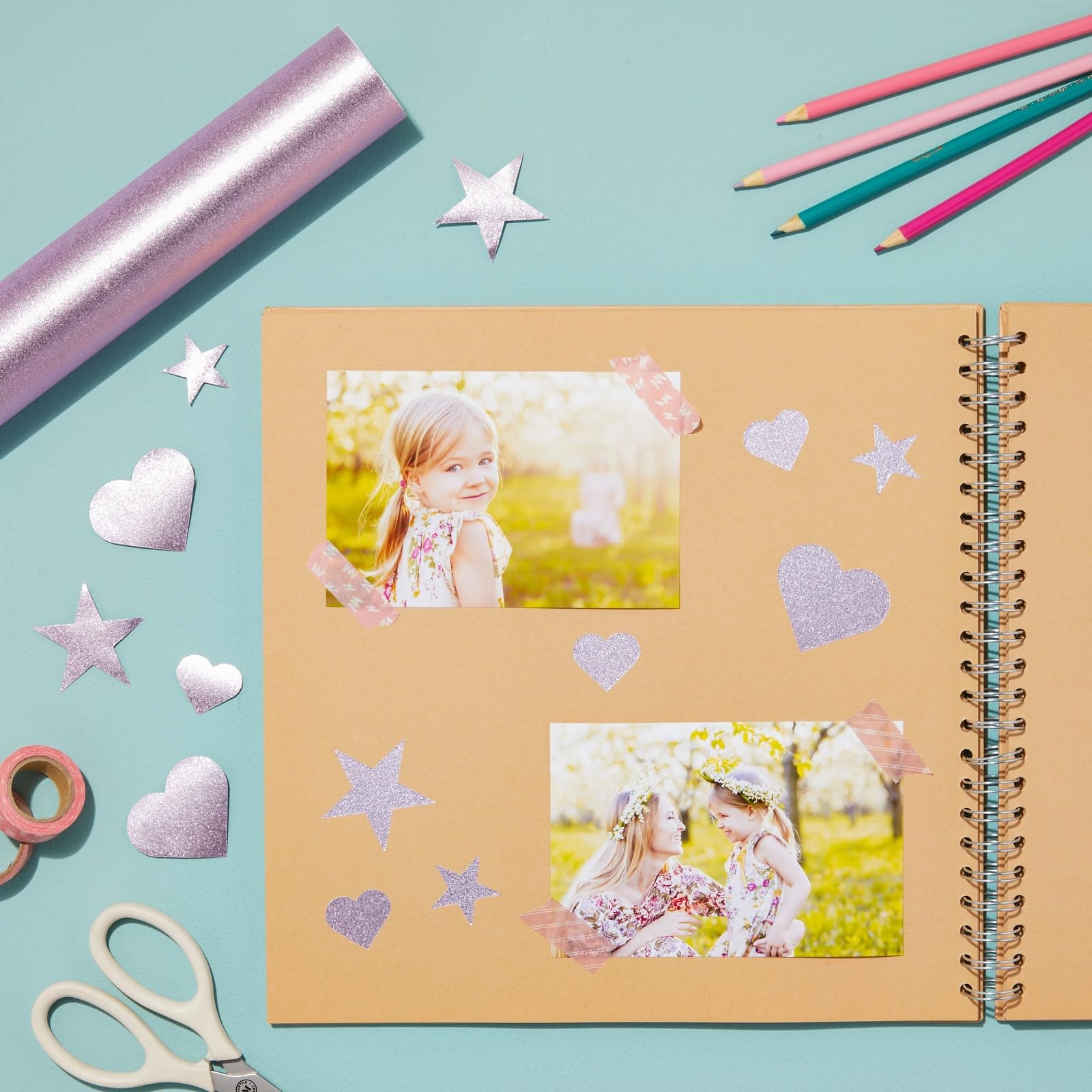 Pink Glitter Contact Paper Roll for DIY Crafts, Peel and Stick Art Decal for Scrapbooking (17.7 in x 16.4 Ft)