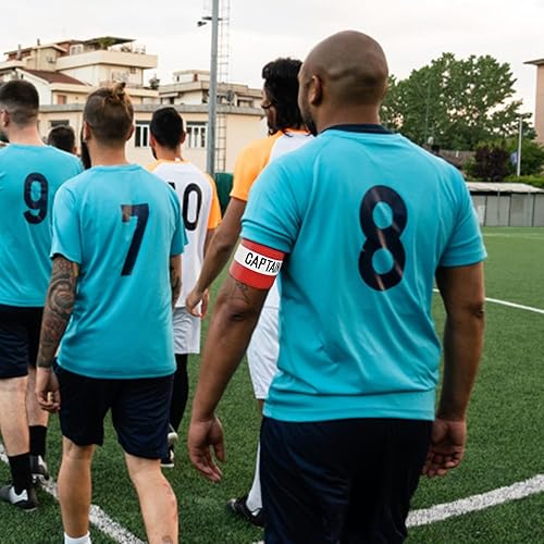 Miniatura 6 de Brazalete deportivo unisex de capitán, ajustable para entrenamiento de fútbol, adultos y jóvenes, banda elástica para el brazo del capitán,