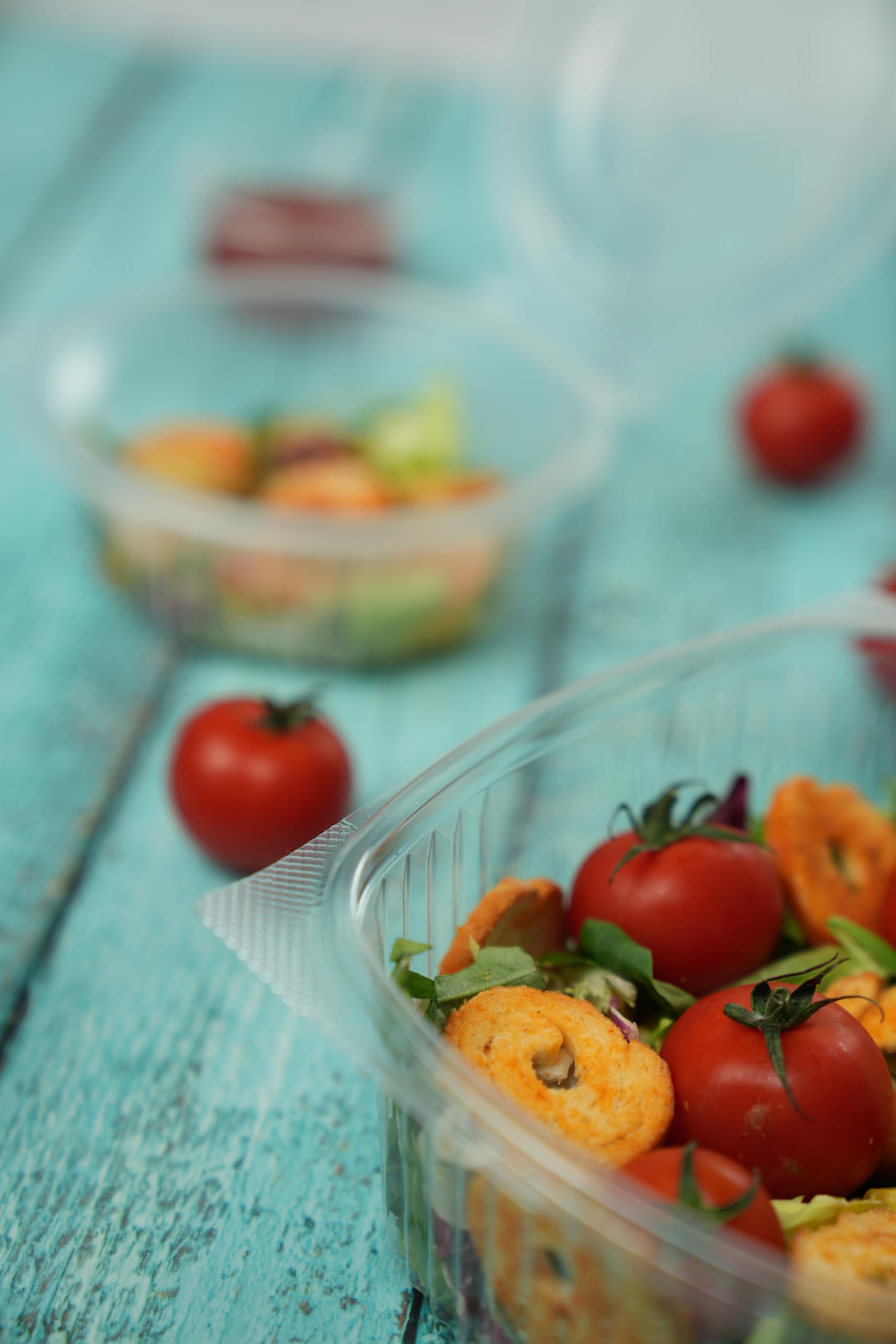 Commerline Recipientes de plástico con tapa, 1000 ml, 500 unidades, cuencos plegables | Caja de plástico transparente de polipropileno desechable con tapa, bandeja de plástico, caja rectangular para comida