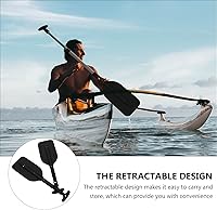 Vista 5 de Telescopic Kayak Paddle - 2Pcs Plastic Aluminum Canoe Oar, Boating Accessories River Tubing Paddles