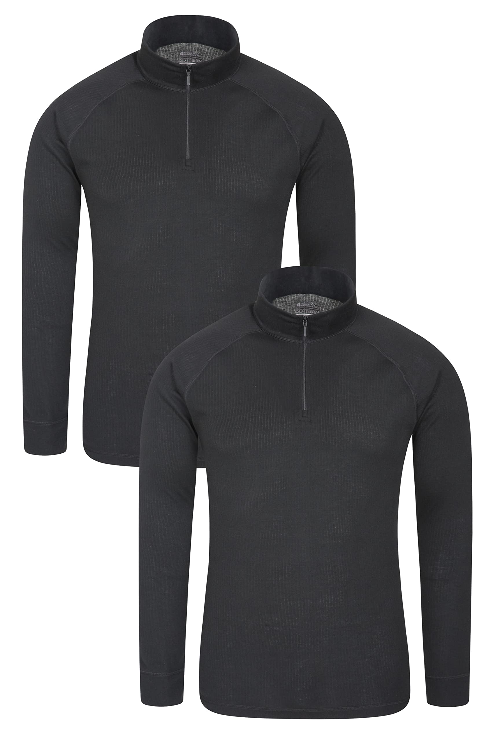 Mountain Warehouse Talus Mens Base Layer Top Multipack - Breathable, Moisture Wicking, Isotherm Top - Autumn Winter, Outdoors, Travelling & Hiking Black (Multipack) M