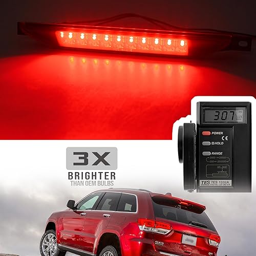 Miniatura 2 de NSLUMO Tercera luz de freno LED de repuesto para J-eep Grand Cherokee WK2 2011-2022 LED 3er centro de frenos Lámpara de parada de montaje alto Lente