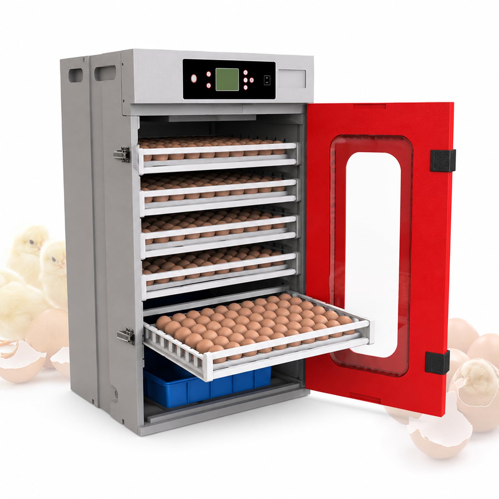 Incubatrice Commerciale A Mobile per 400 Uova, Incubatrice Digitale Professionale per Uova, Rotazione Automatica delle Uova, Controllo della Temperatura E Dellumidità, Sistema di Ventilazione