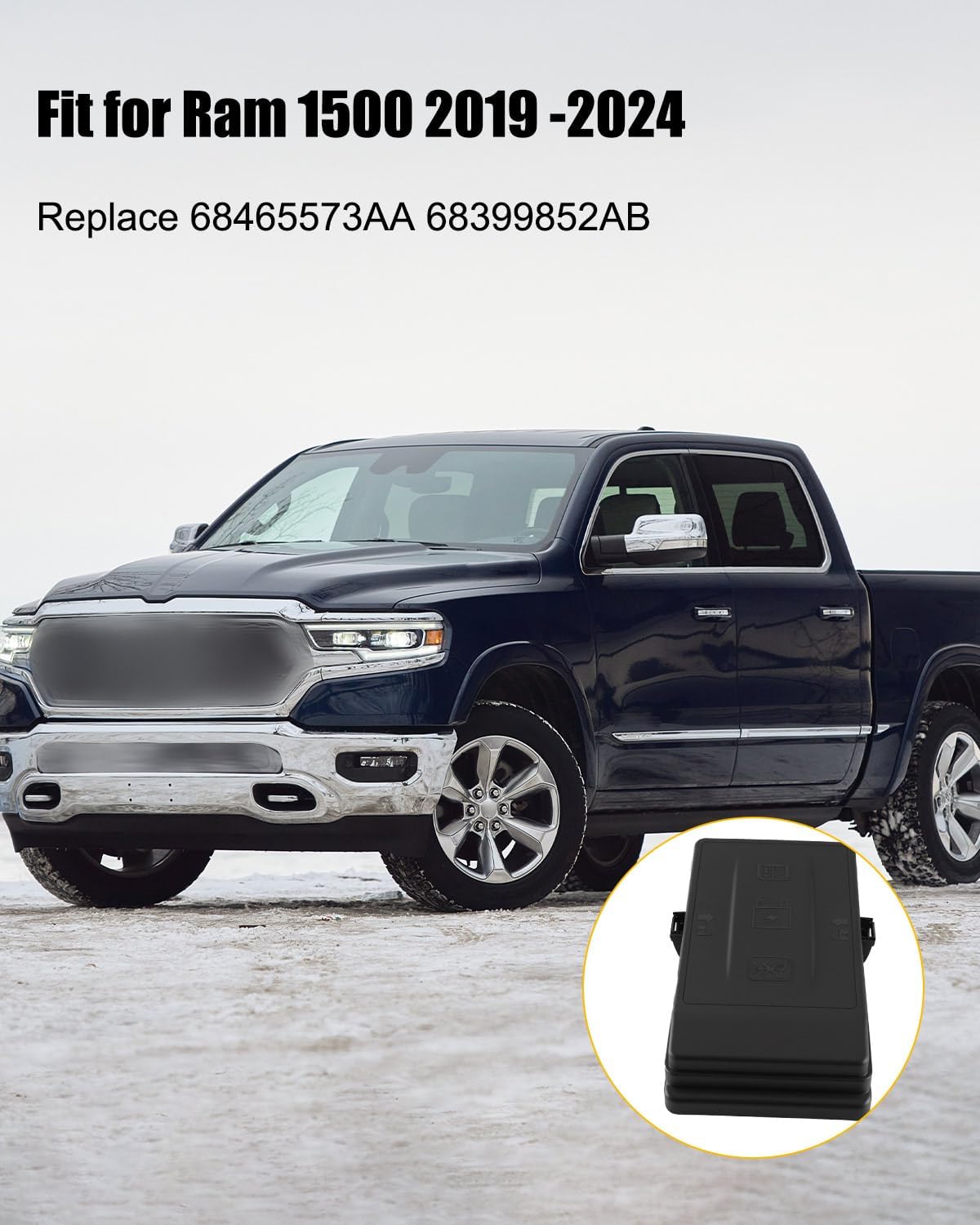 Fuse Box Cover Fit for Ram 1500 2019 2021 2022 2023 2024, Replace 68465573AA 68399852AB 68399852AA, Power Distribution Center Cover