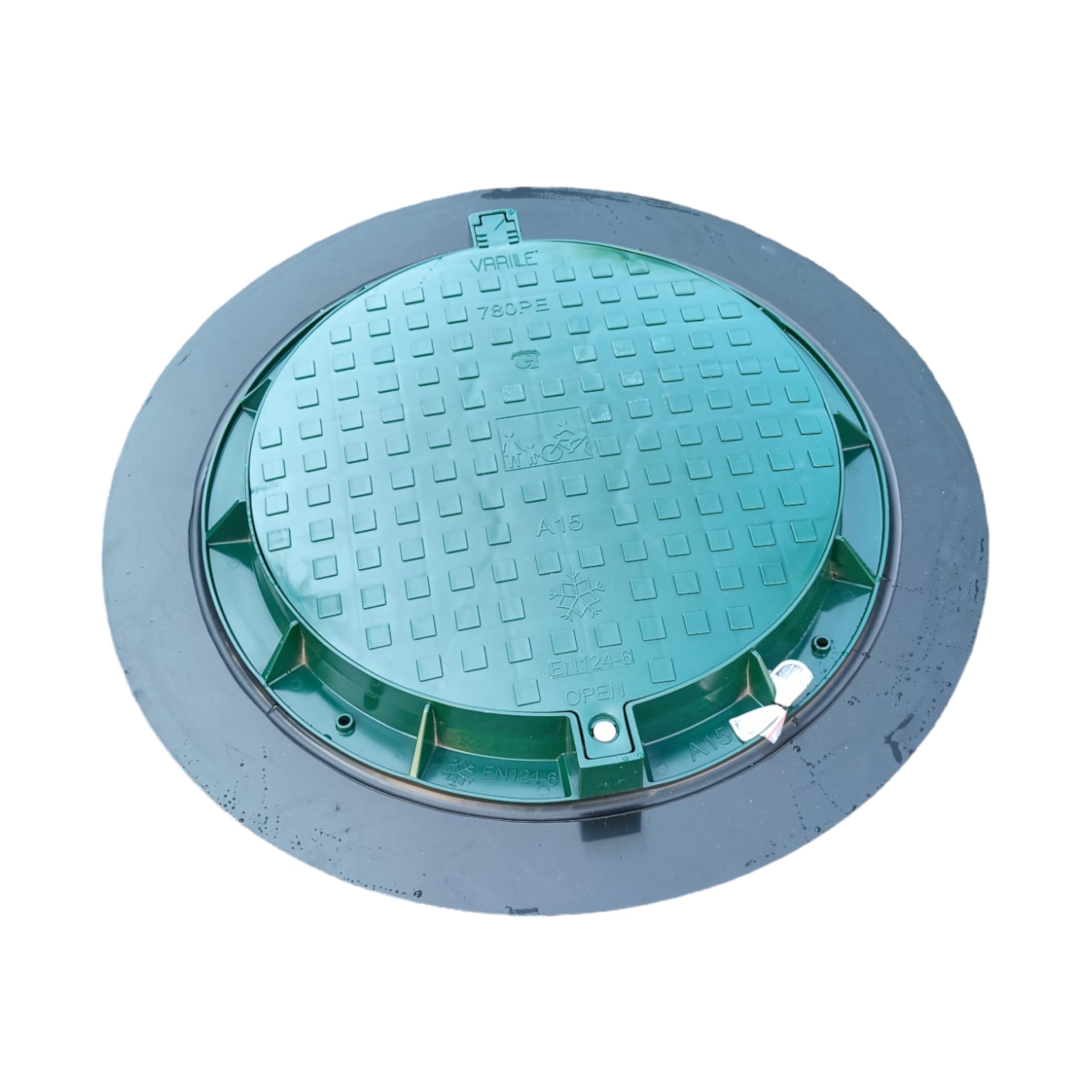 Varile Couvercle de réservoir XXL 1100 mm en Plastique I Couvercle Universel I Couvercle de citerne (Vert)
