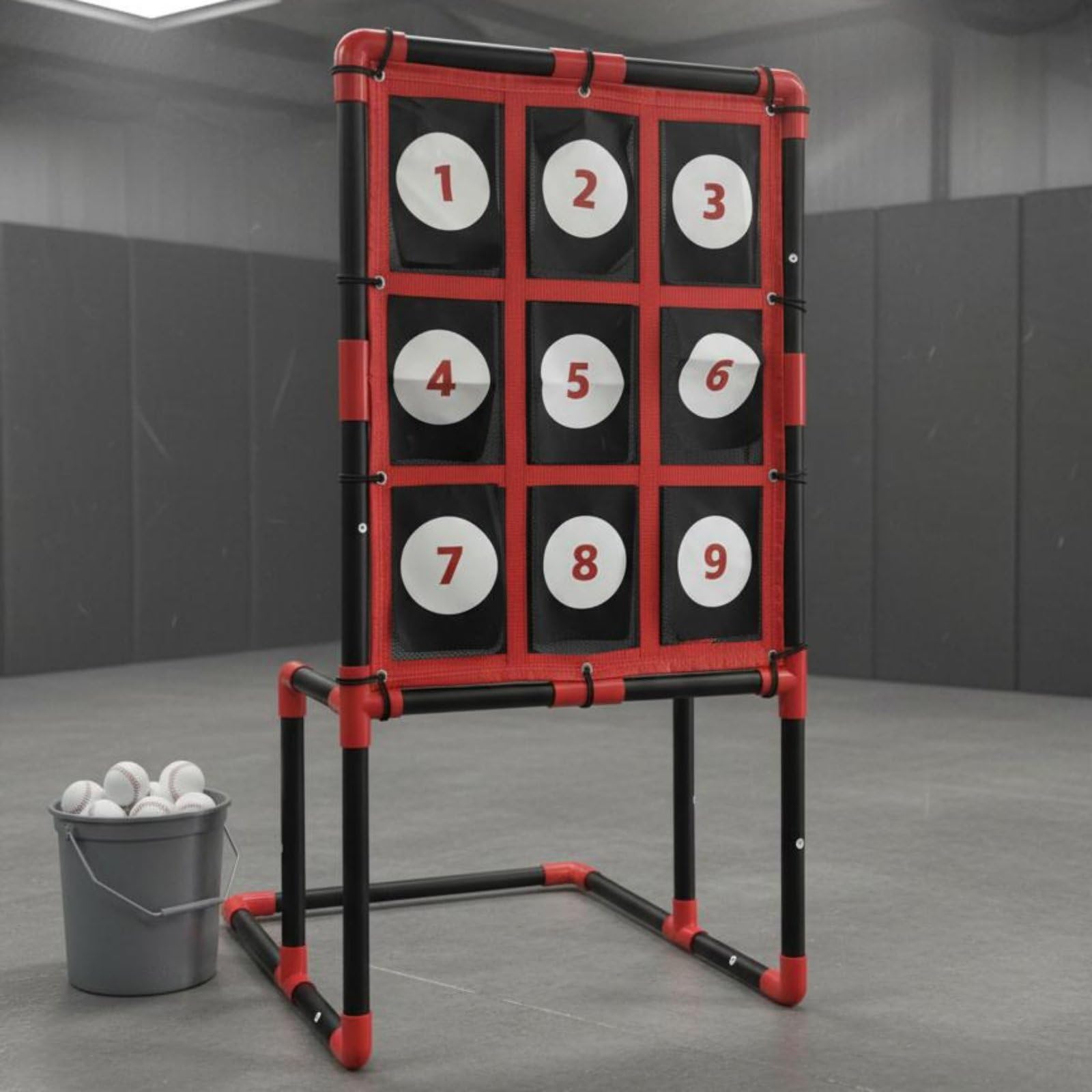 kowaku Bersaglio Zona di Zona di Lancio Stabile Set Rete da Allenamento Baseball Stabile Attrezzatura Sportiva per Allenatori, Parco, Palestra