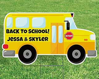Fun Express Personalized School Bus Yard Sign - 1 Piece
