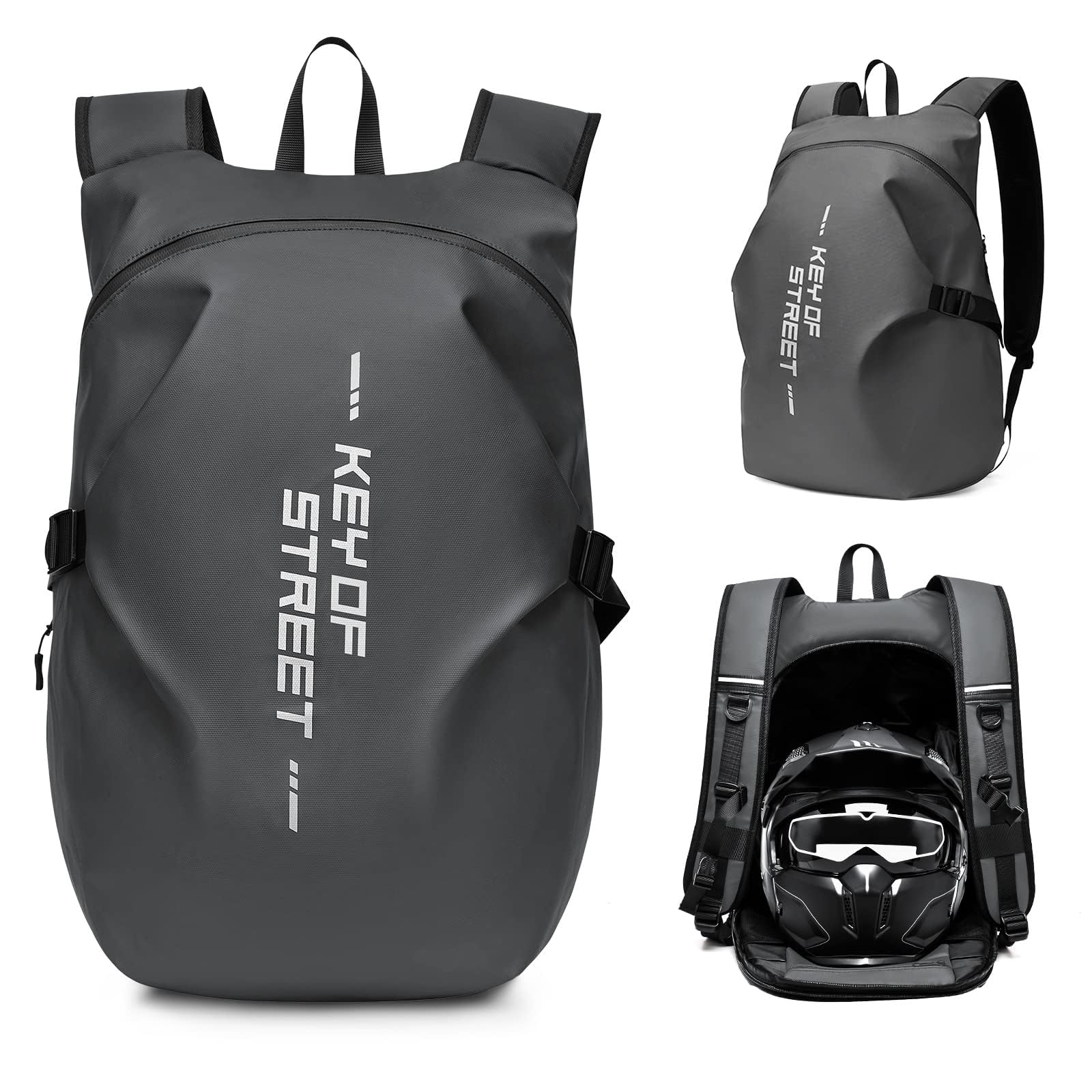 HYC00 Mochilas de Motocicleta para Hombres, Mochila Impermeable para Casco, Accesorios de Motocicleta, Bolsas para Laptop, Mochilas de Viaje, Bolsas Escolares para Estudiantes — view 9