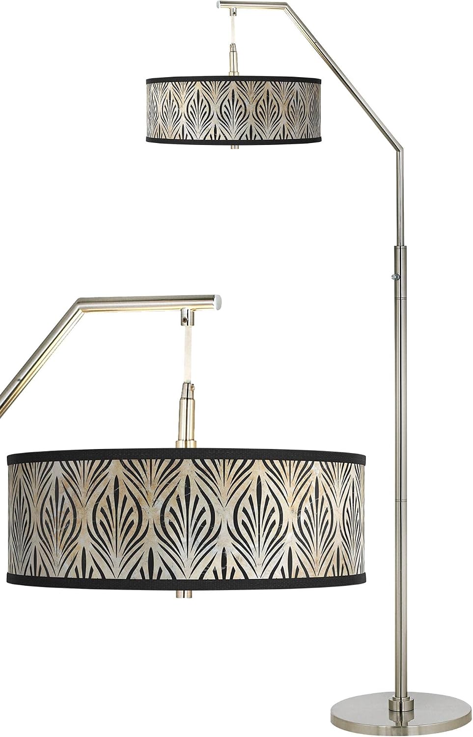Calathea Gem Giclee Print Shade Arc Floor Lamp